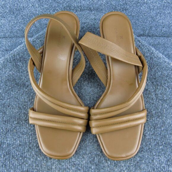 Caslon Lenynn Women Slide Sandal Shoes Brown Leather Size 8.5‎ Medium - Picture 3 of 9